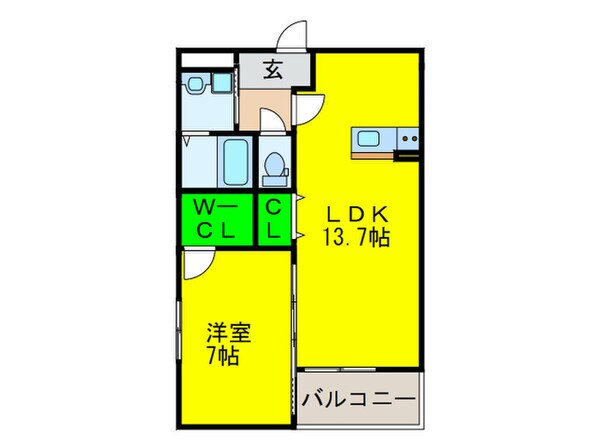 フジパレス堺大浜Ⅵ番館の物件間取画像